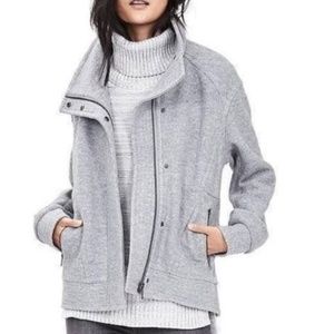 Banana Republic Gray Wool Blend Moto Jacket Sz XS